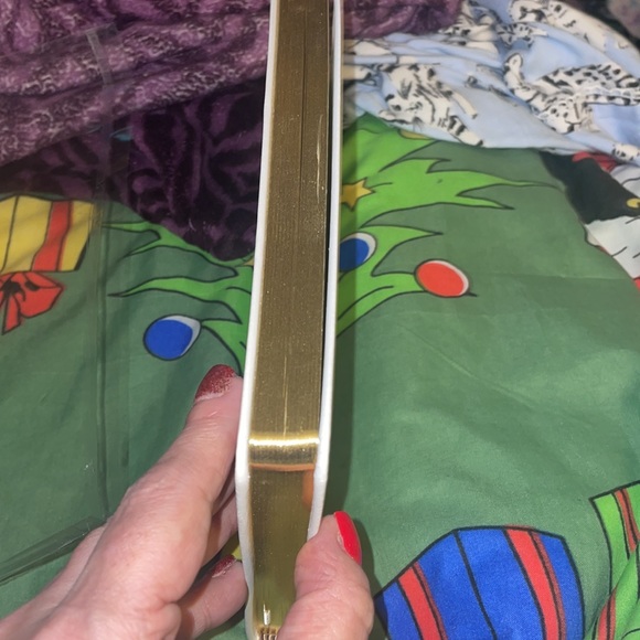 LaPerla gold embossed white leather journal - Picture 4 of 5